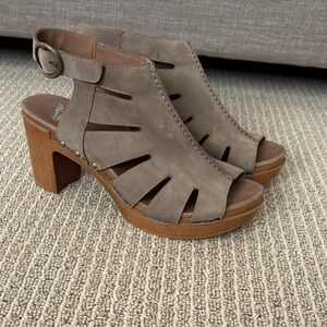 Dansko Brown Cutout Heeled Sandals